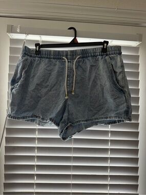 Universal Thread Light Blue Elastic Waist Denim Shorts